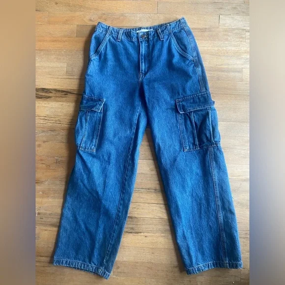 Vintage Levi's '94 Baggy Cargo Jeans Size 27 |90s Y2K Loose Fit Denim - Picture 3 of 7